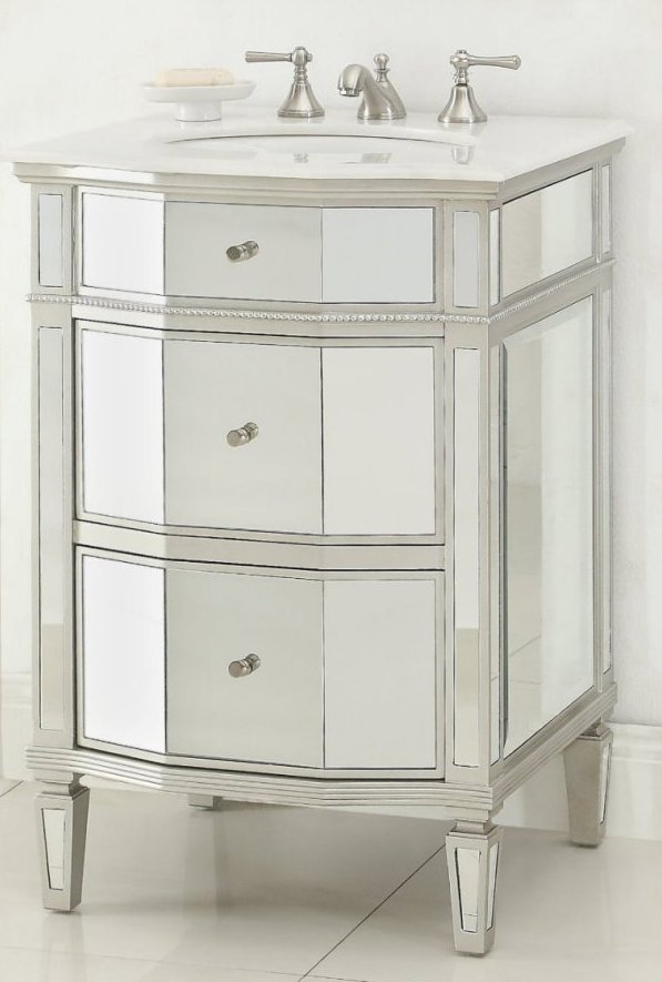 mirrored vanity cupboard